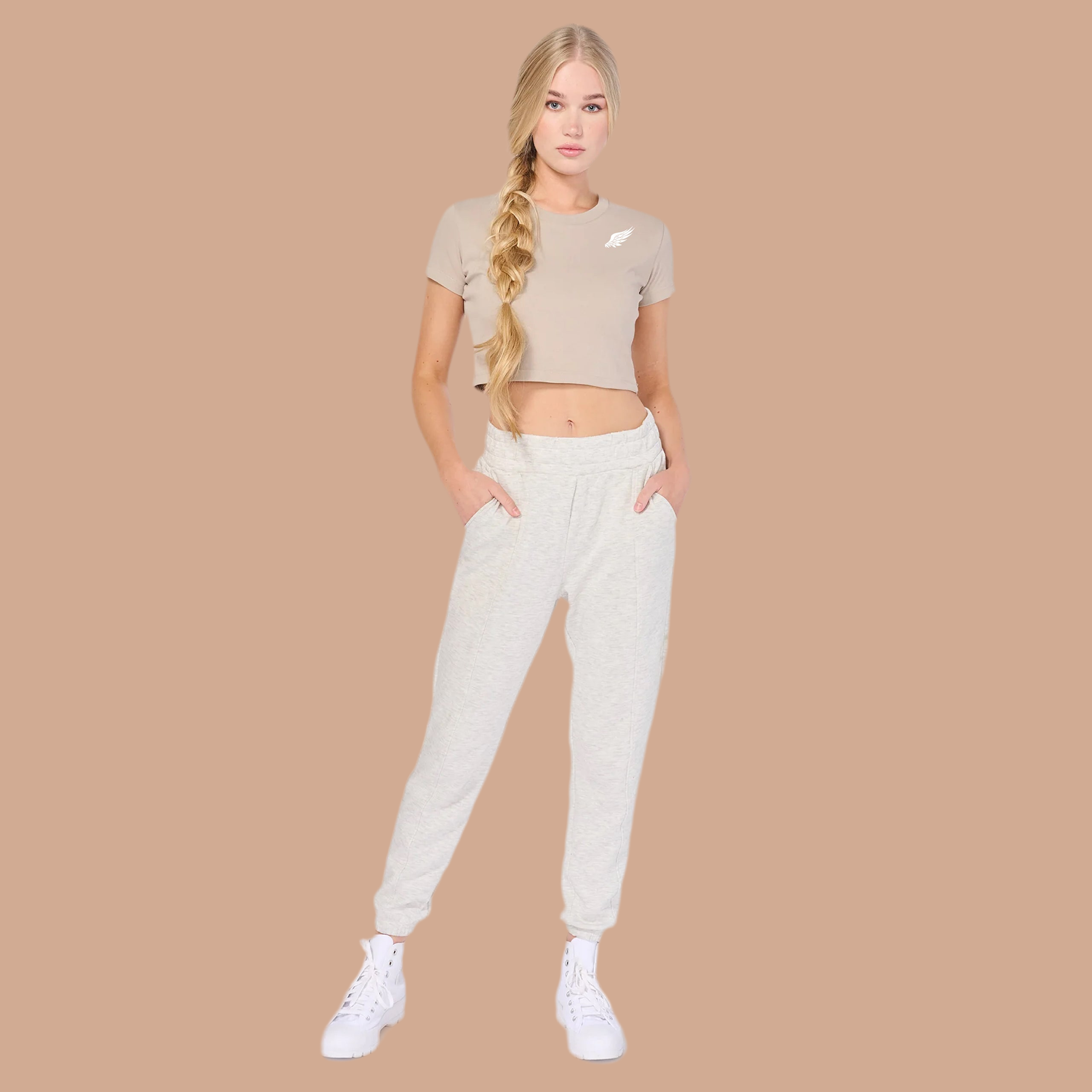 LITTLE BIRD DRYFLEX LUXURY CROP TOP (Almond)