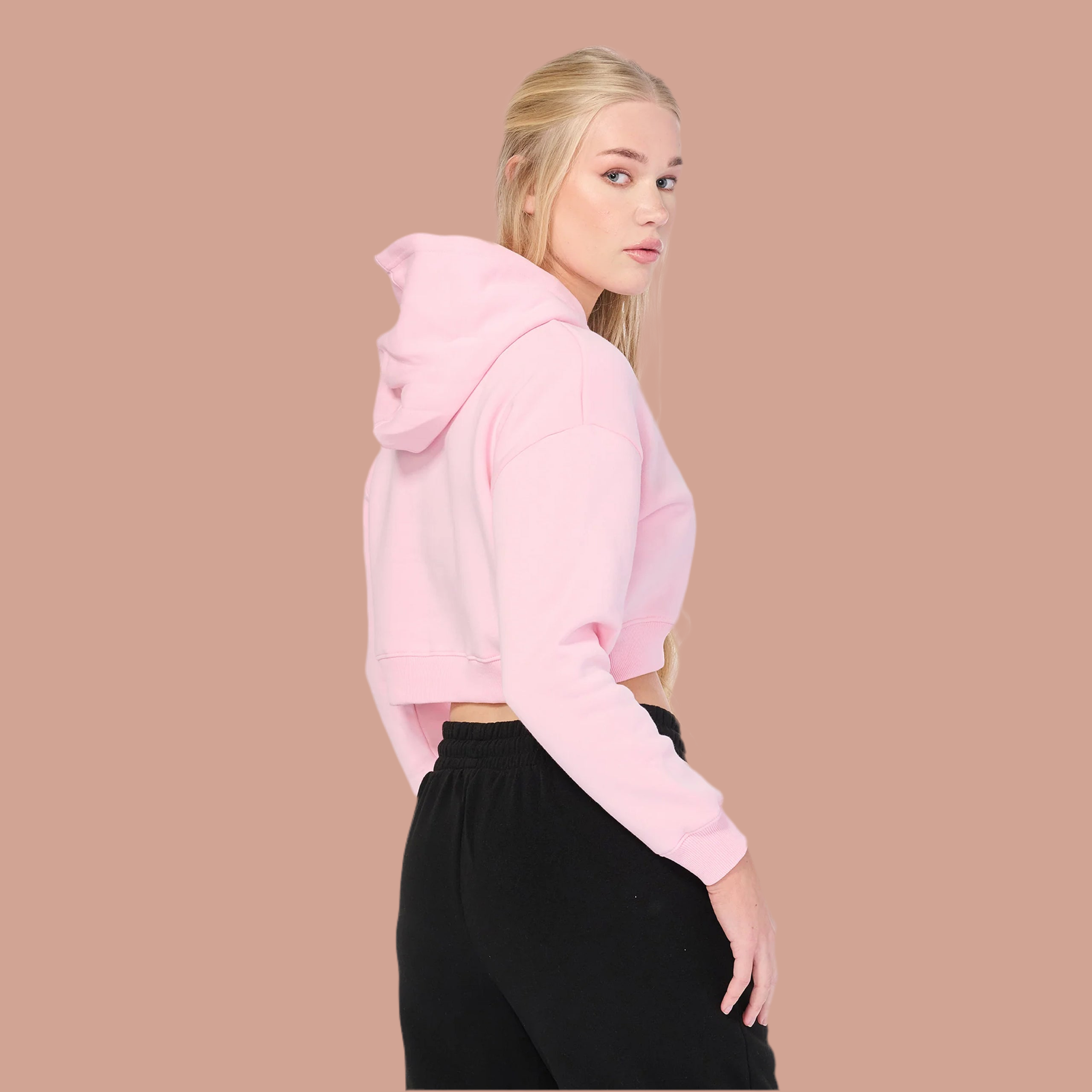 LITTLE BIRD CROP HOODIE (Pink)