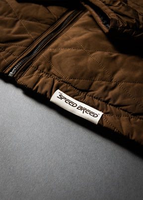 SPEED BREED PREMIUM REVERSIBLE QUILTED PUFFER JACKET (Mocha/Ebony)