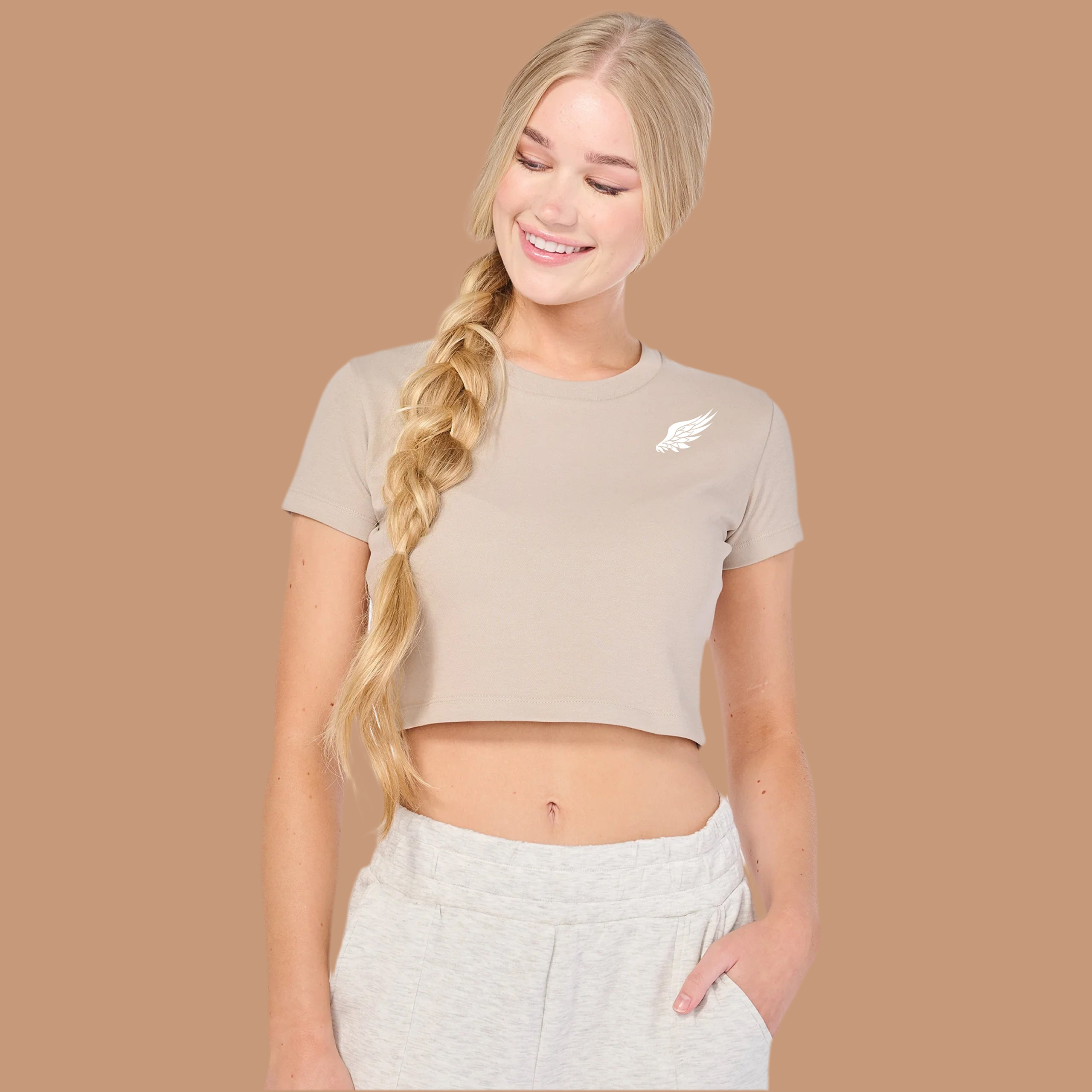 LITTLE BIRD DRYFLEX LUXURY CROP TOP (Almond)