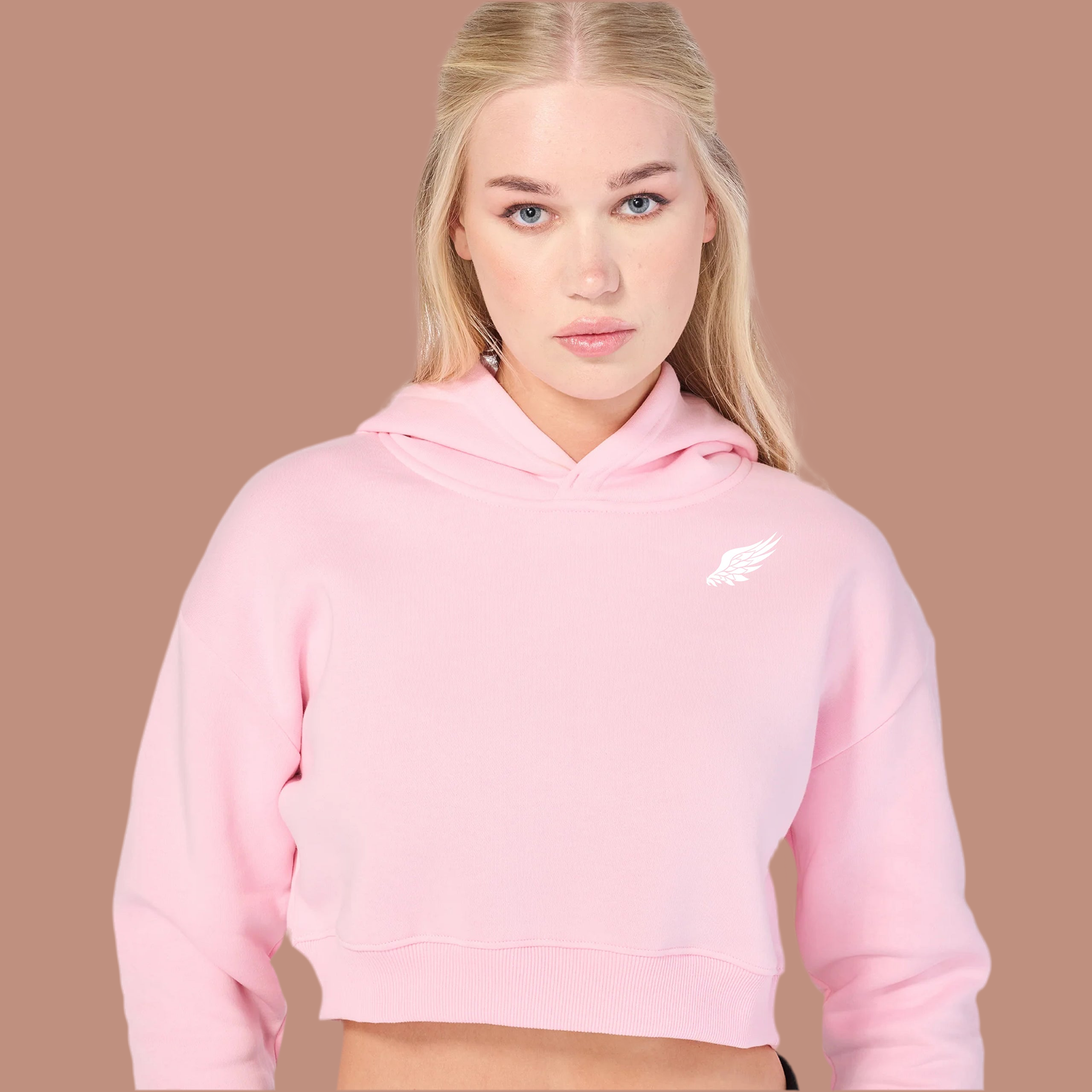 LITTLE BIRD CROP HOODIE (Pink)