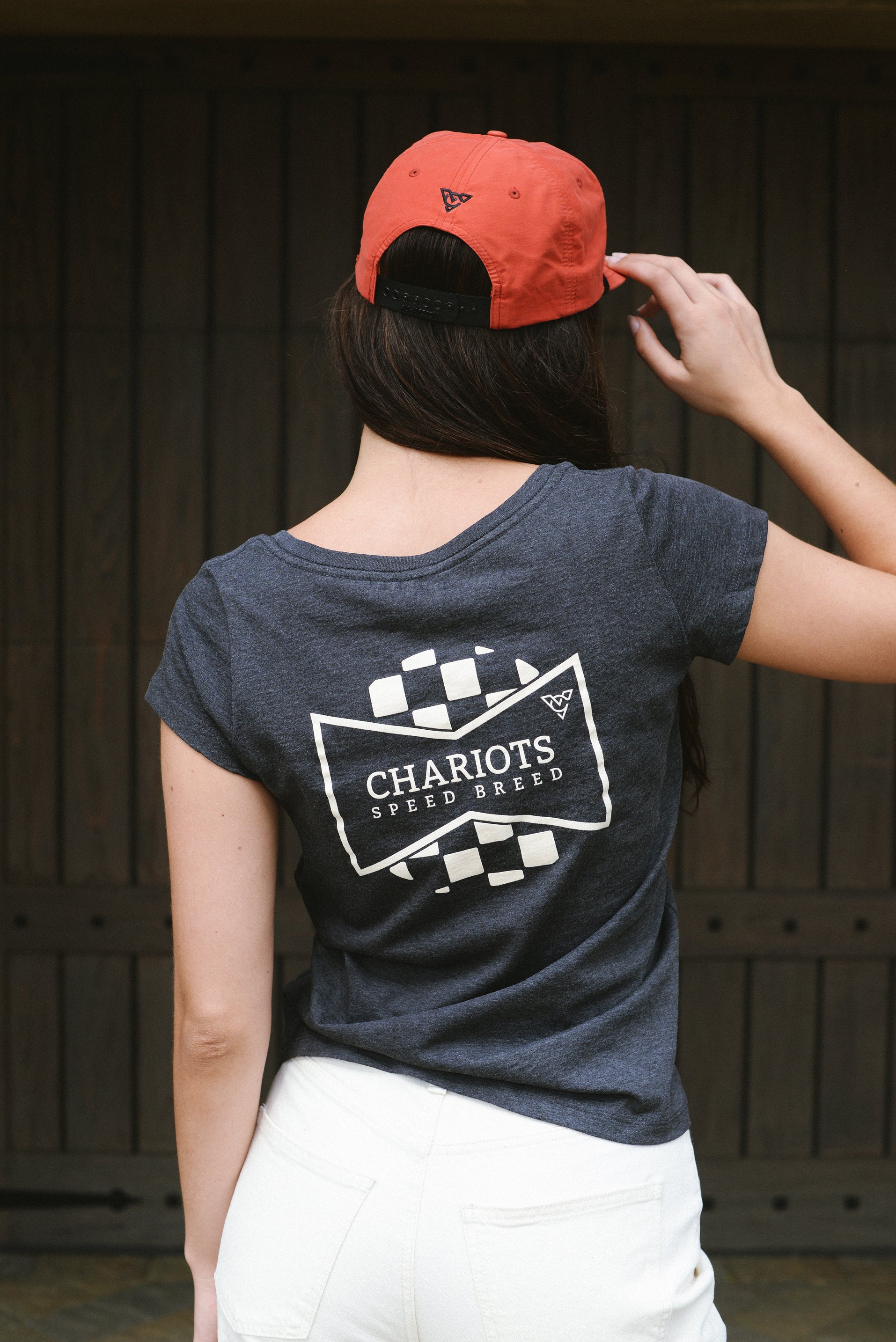BOWTIE WOMENS V-NECK TEE (Charcoal Heather)