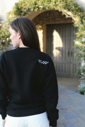 ZEPHYR ULTIMAE ZIPPERED CREW NECK SWEATSHIRT (Black)