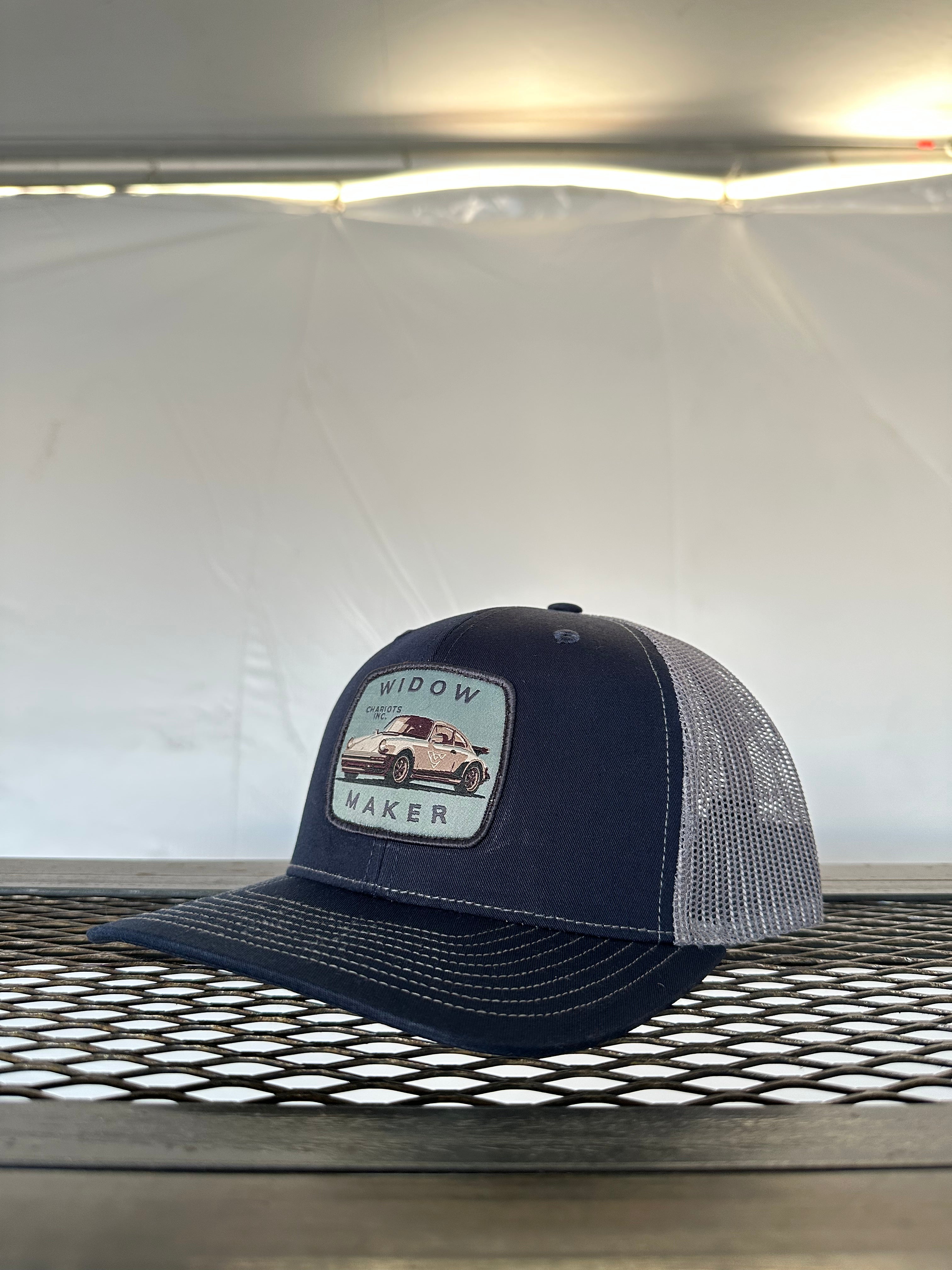 WIDOWMAKER V.2 BLUE (Navy/Charcoal Premium Trucker Hat)