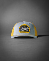 YELLOWJACKET (Heather Grey/Amber Gold 5-Panel Premium Trucker Hat)