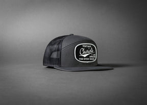 CHARIOTS (Charcoal/Black Premium 7-Panel Trucker Hat)
