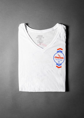 CHEVRON HI OCTANE WOMENS V-NECK TEE (White)