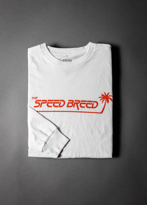 Palm Tree Speed Breed Long Sleeve Tee (White)