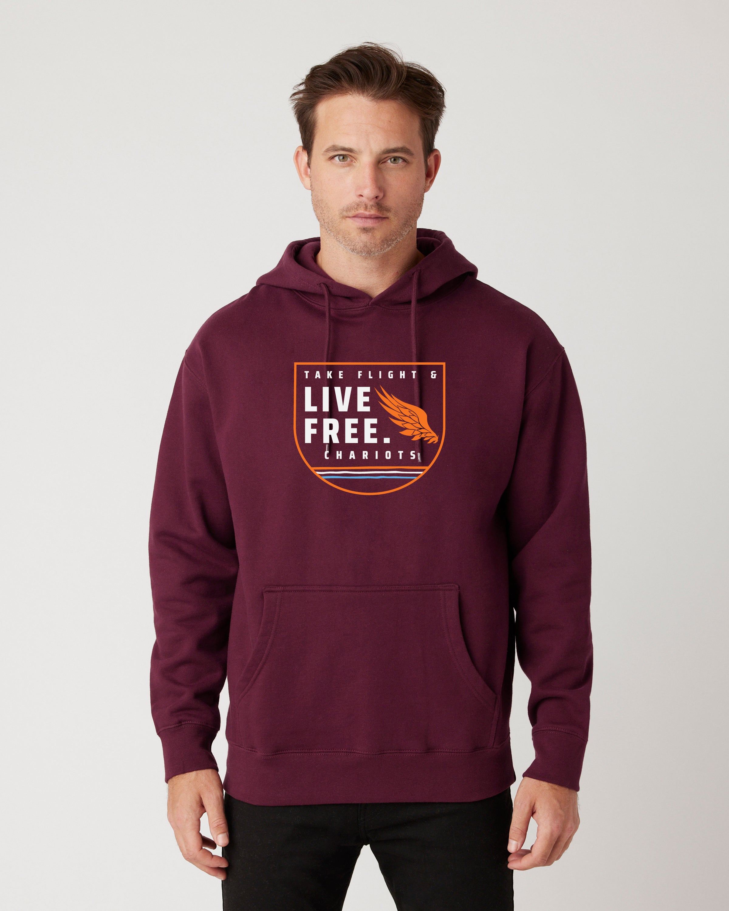 LIVE FREE HEAVYWEIGHT HOODIE (Maroon)