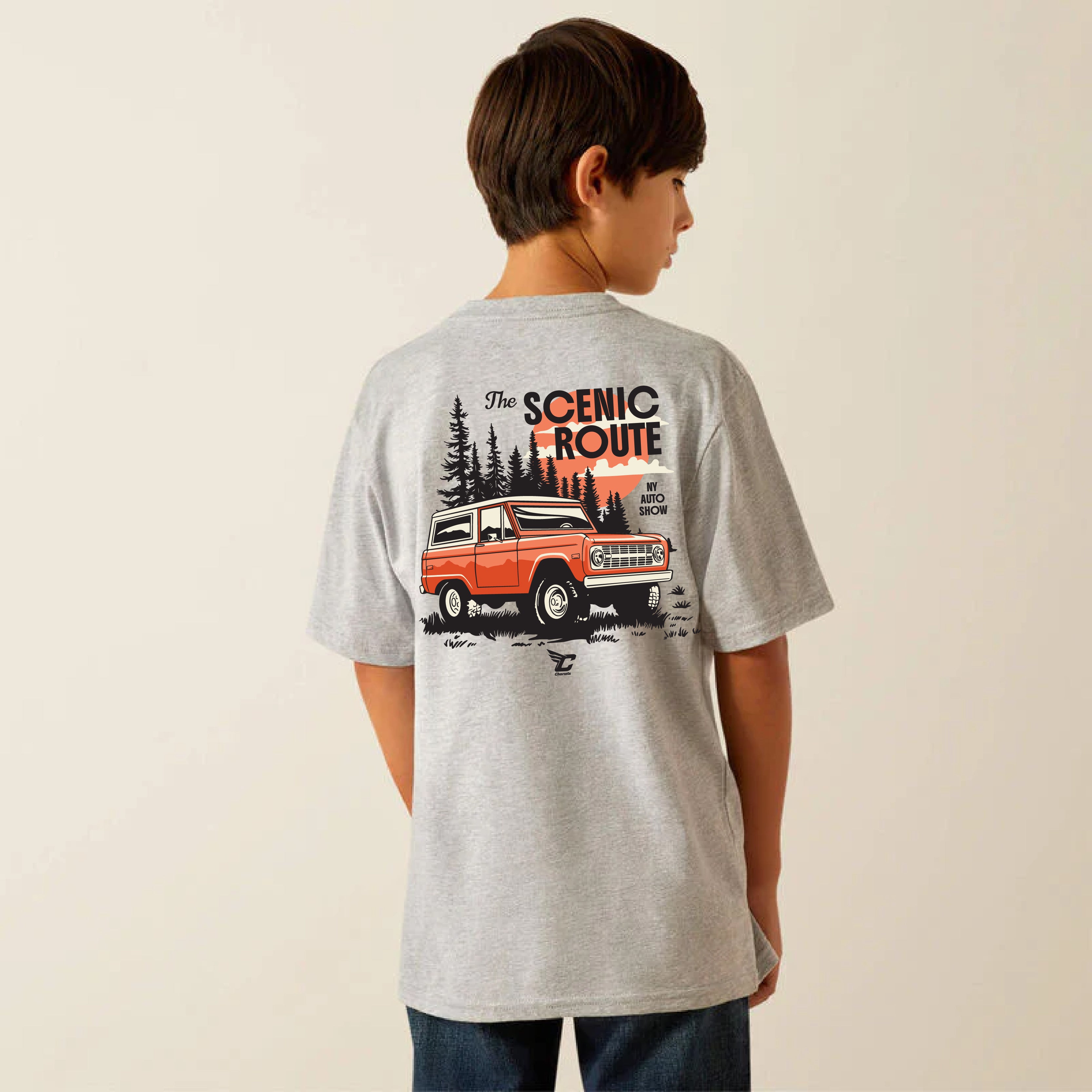 NYIAS26 Scenic Route Youth Tee (Heather Grey)