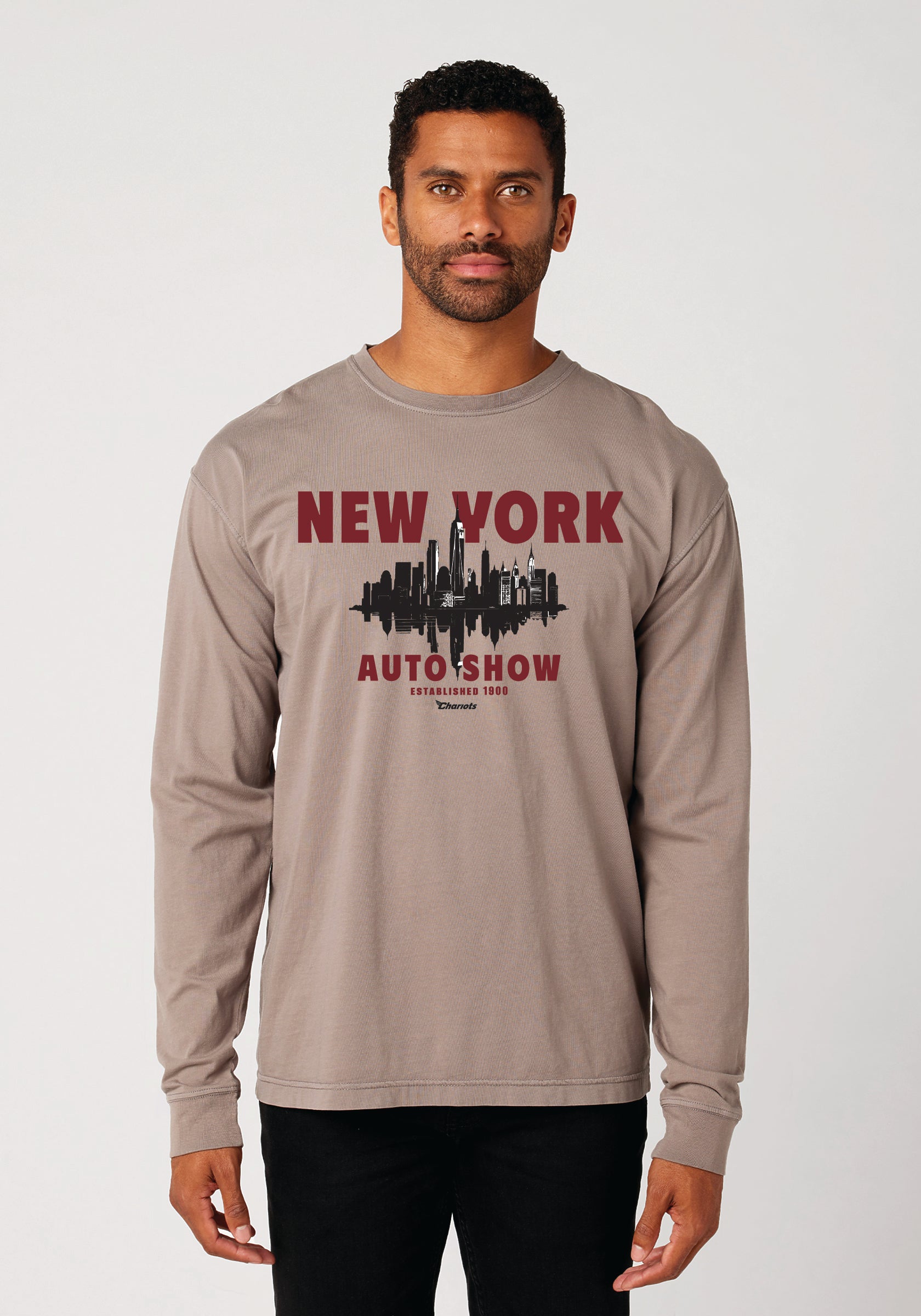 NYIAS26 Skyline Long Sleeve Tee (Cinder Grey)