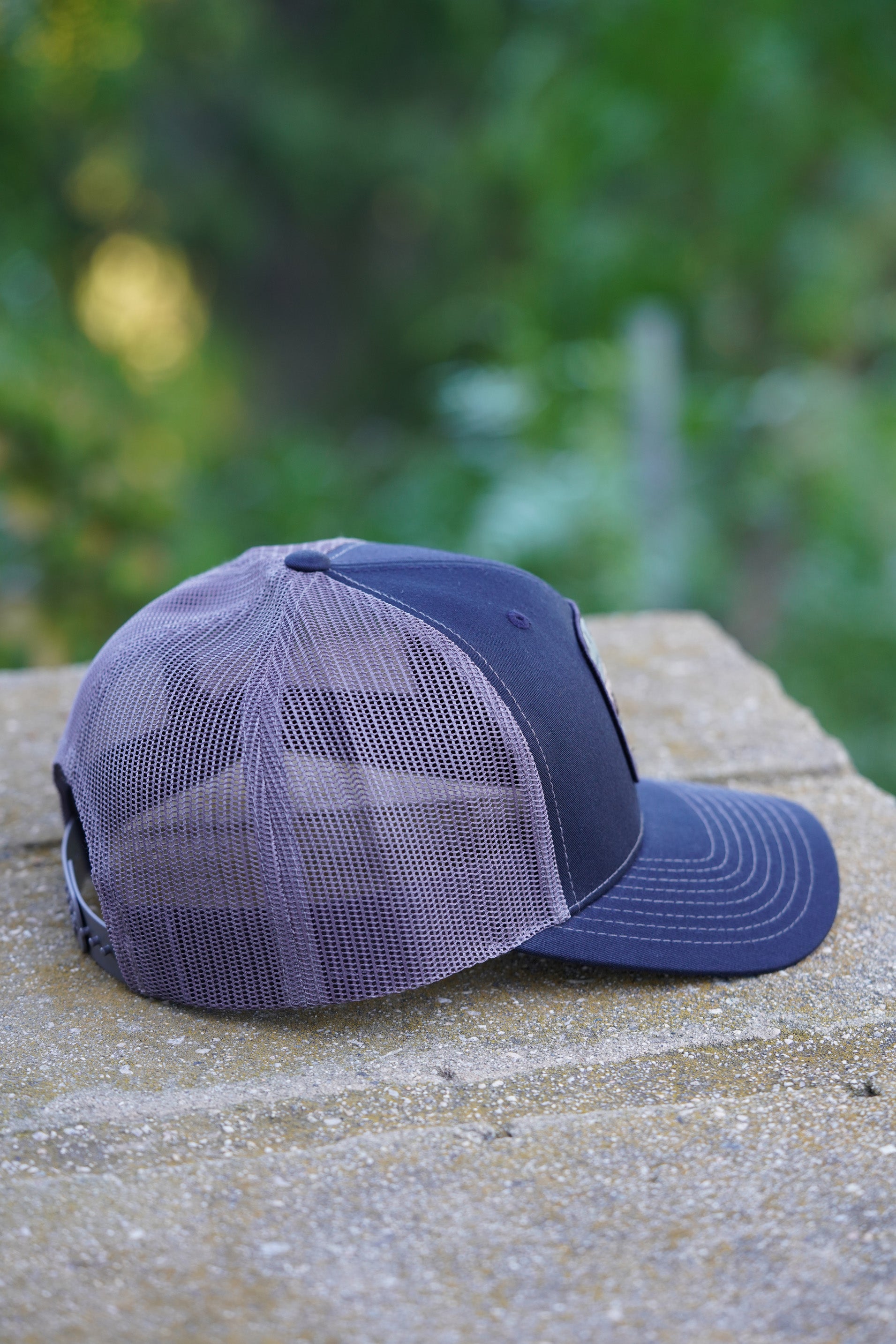 WIDOWMAKER V.2 BLUE (Navy/Charcoal Premium Trucker Hat)