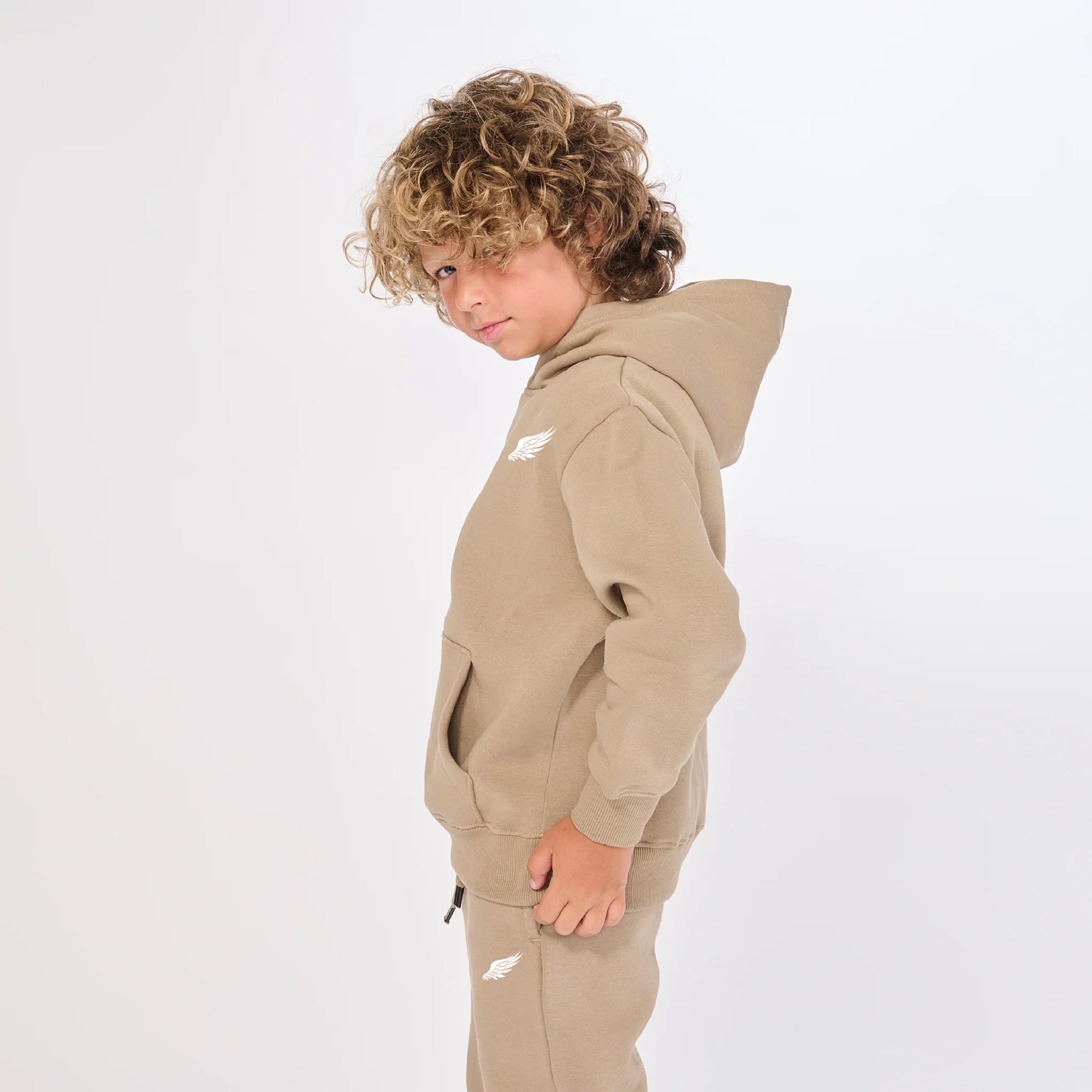 YOUTH LITTLE BIRD PULLOVER HOODIE (Sand)