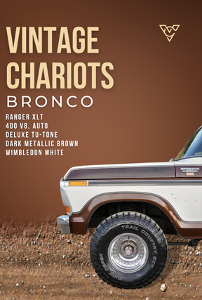 1978 Ford Bronco Spec Sheet (POSTER)