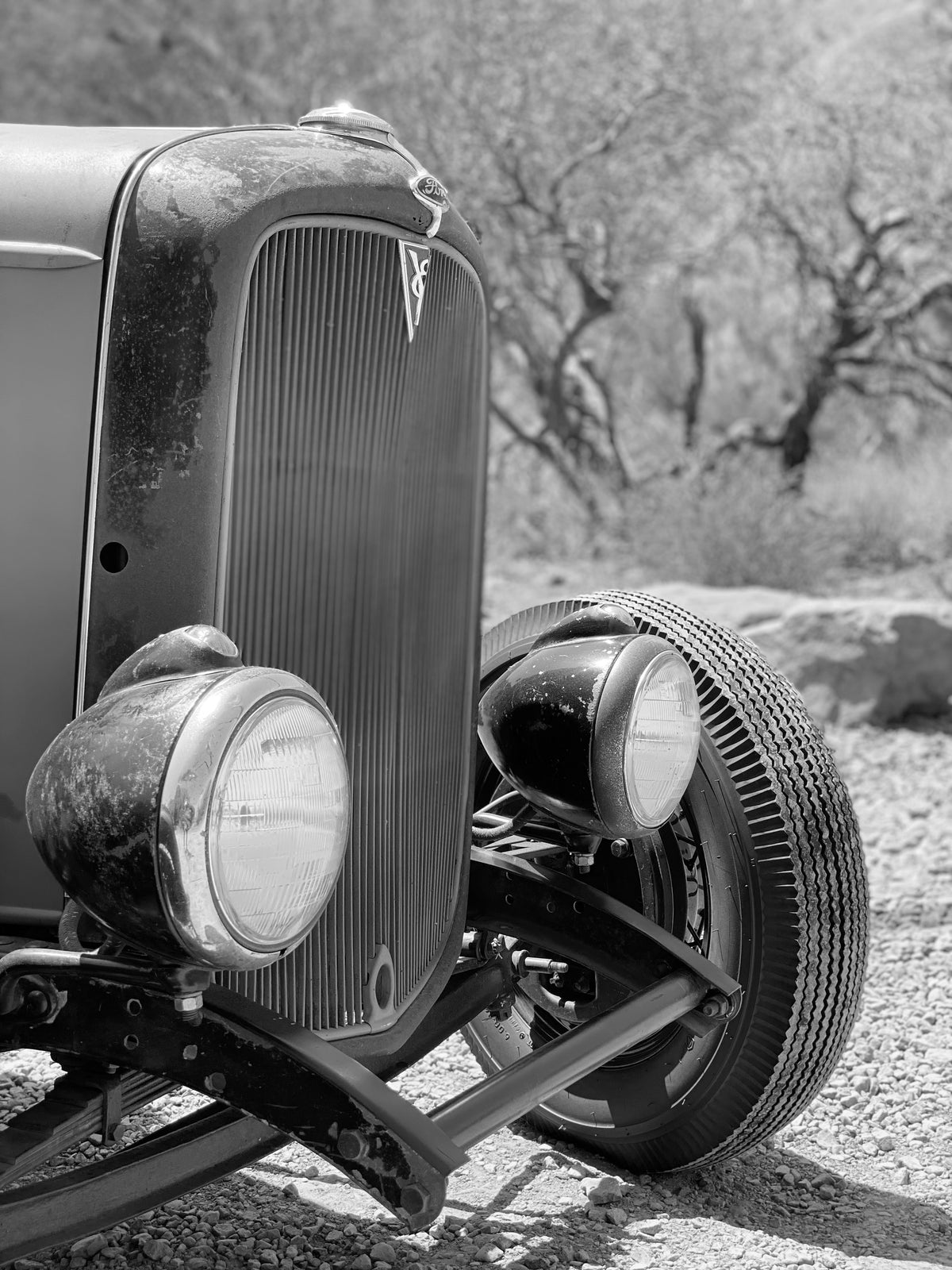 1932 Ford Roadster Headlights FINE ART PRINT