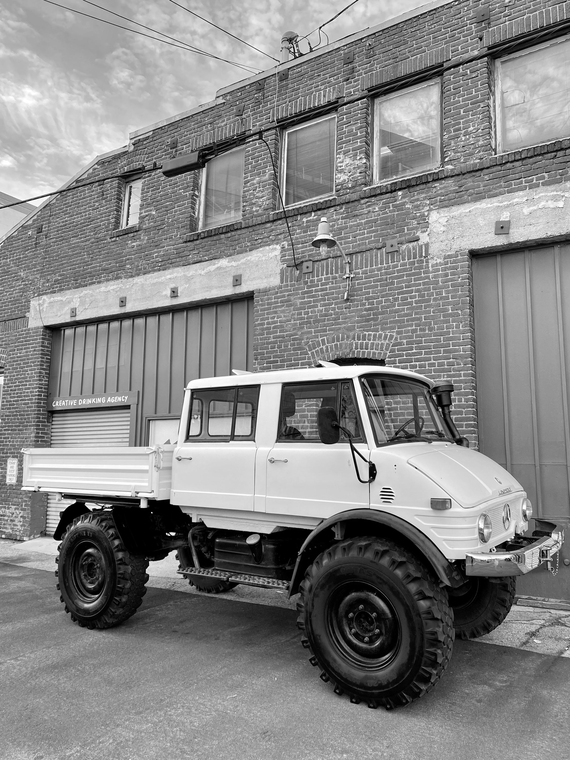 1979 Mercedes-Benz Unimog DOKA White FINE ART PRINT