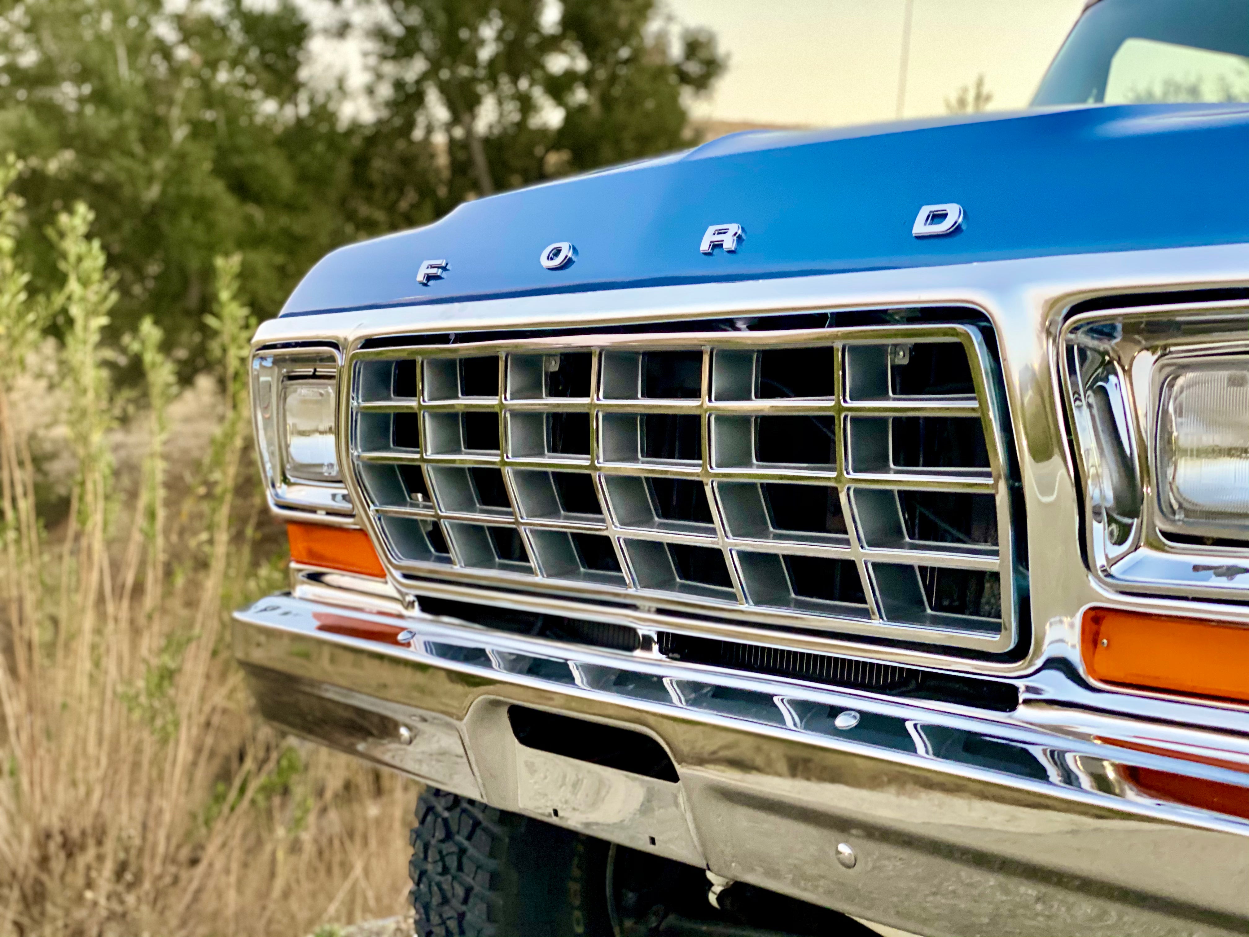 1978 Ford Bronco Bright Dark Blue Metallic FINE ART PRINT