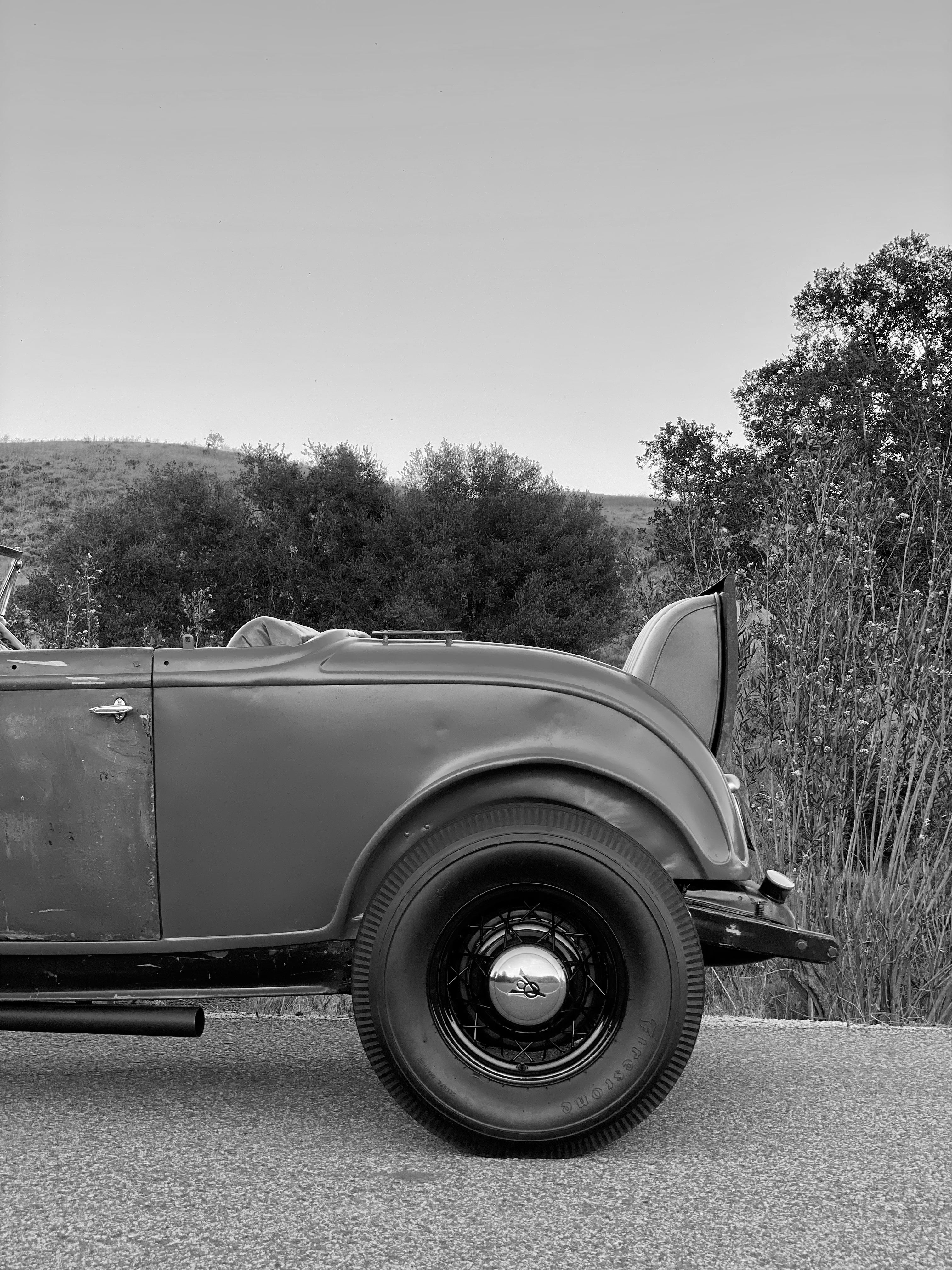 1932 Ford Roadster Rumble Side Profile FINE ART PRINT