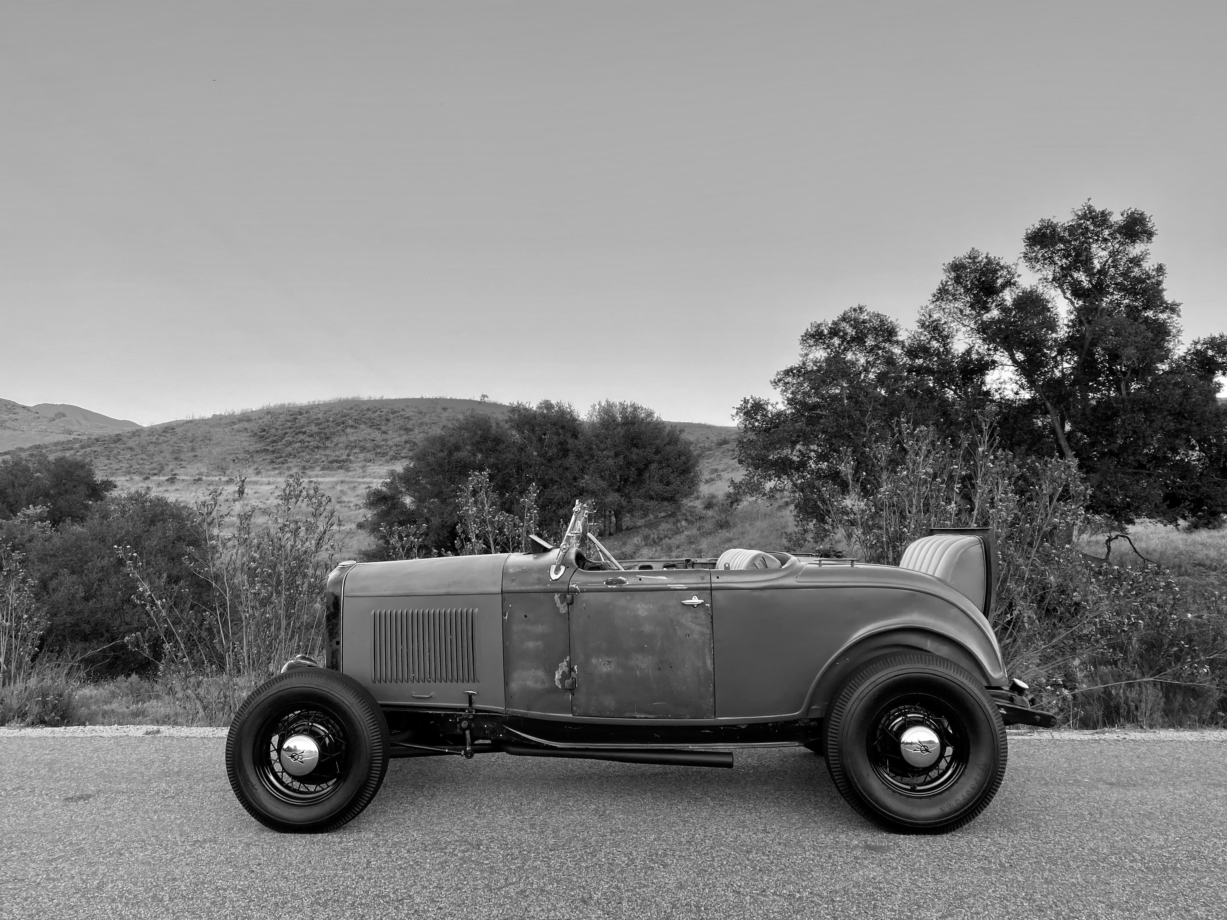 1932 Ford Roadster Full Side Profile FINE ART PRINT