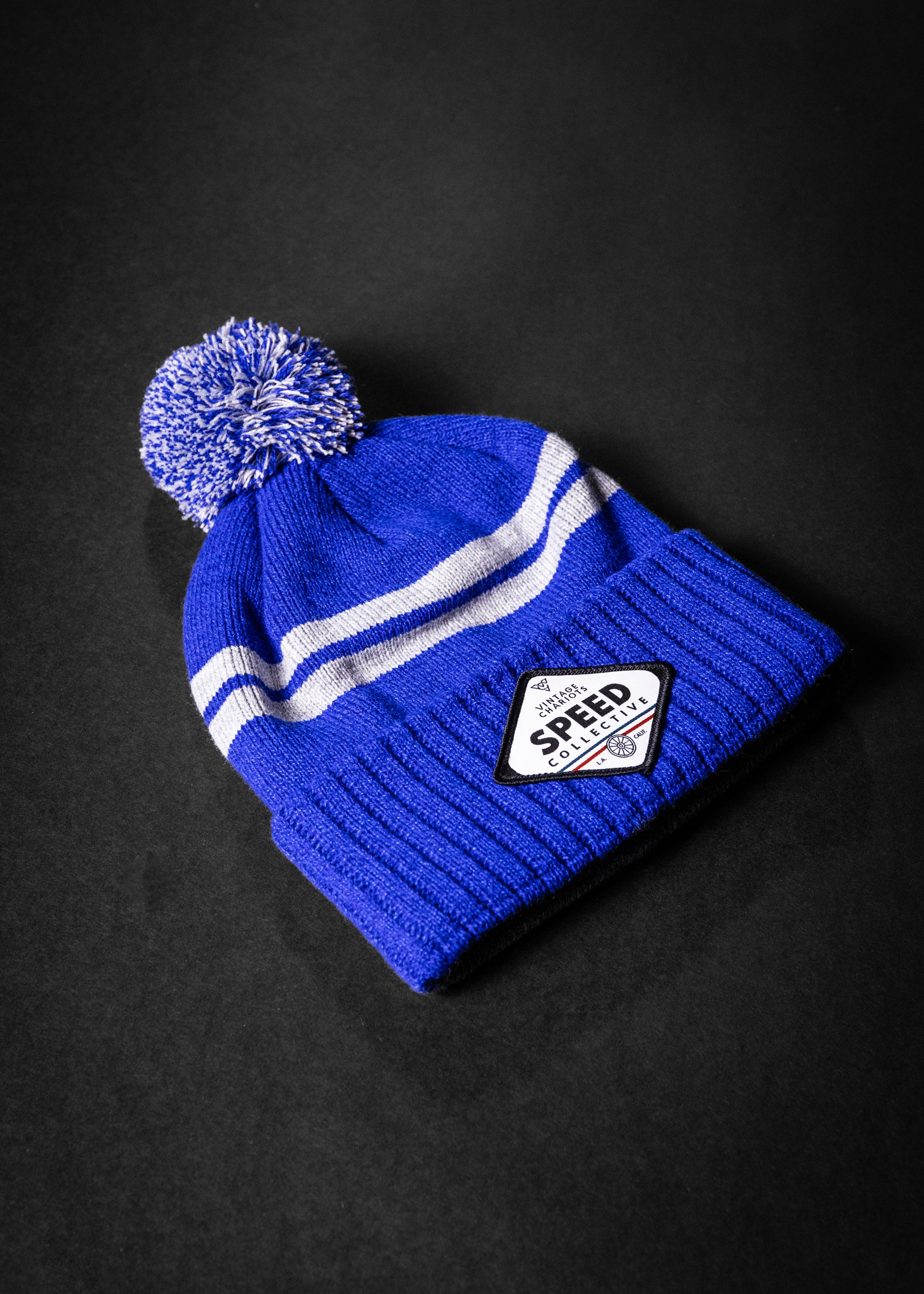 SPEED COLLECTIVE SHORT POM BEANIE (Heather Royal)