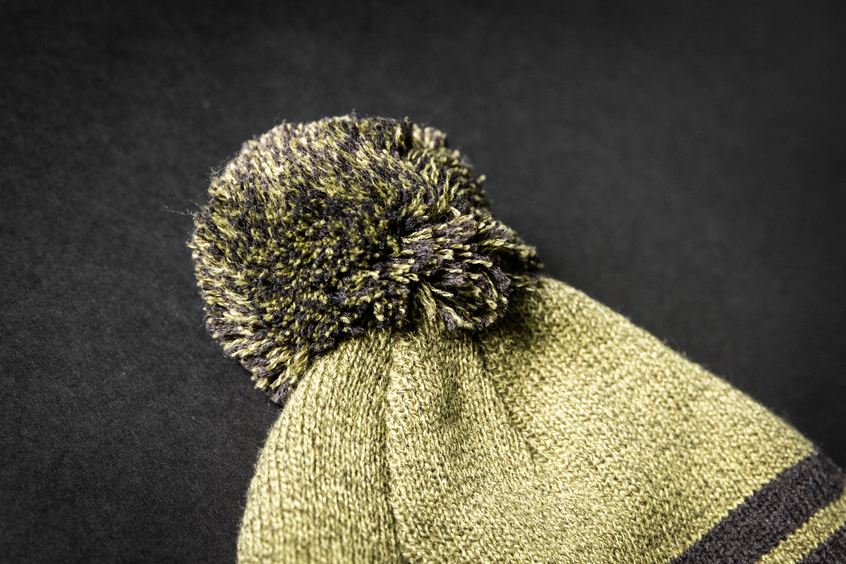 THE SHIELD SHORT POM BEANIE (Military Green)