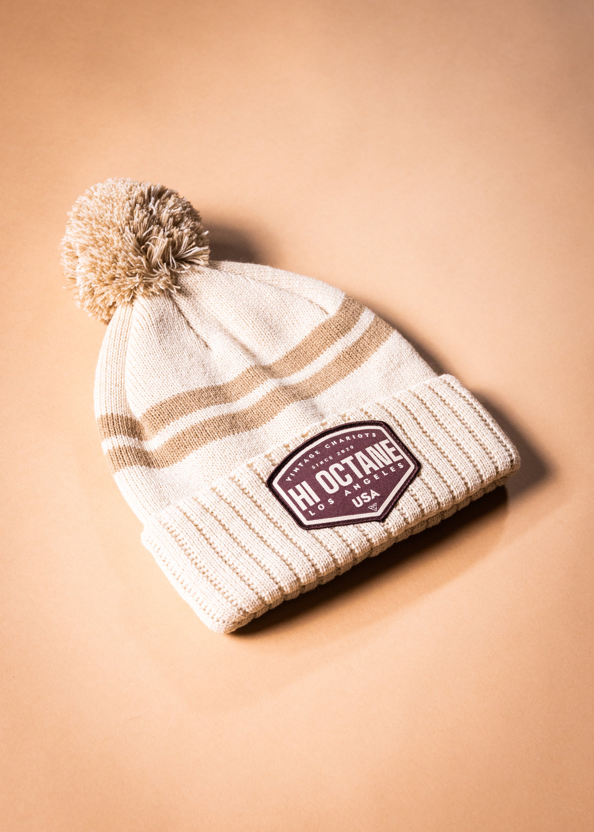 Hi Octane SHORT POM BEANIE (Tan)