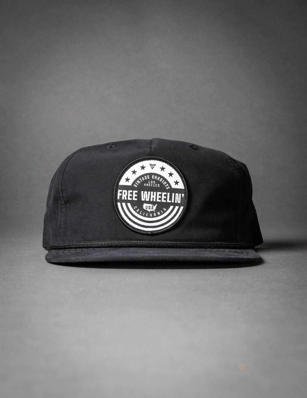 FREE WHEELIN' GRANDPA HAT (Black/Black Rope)