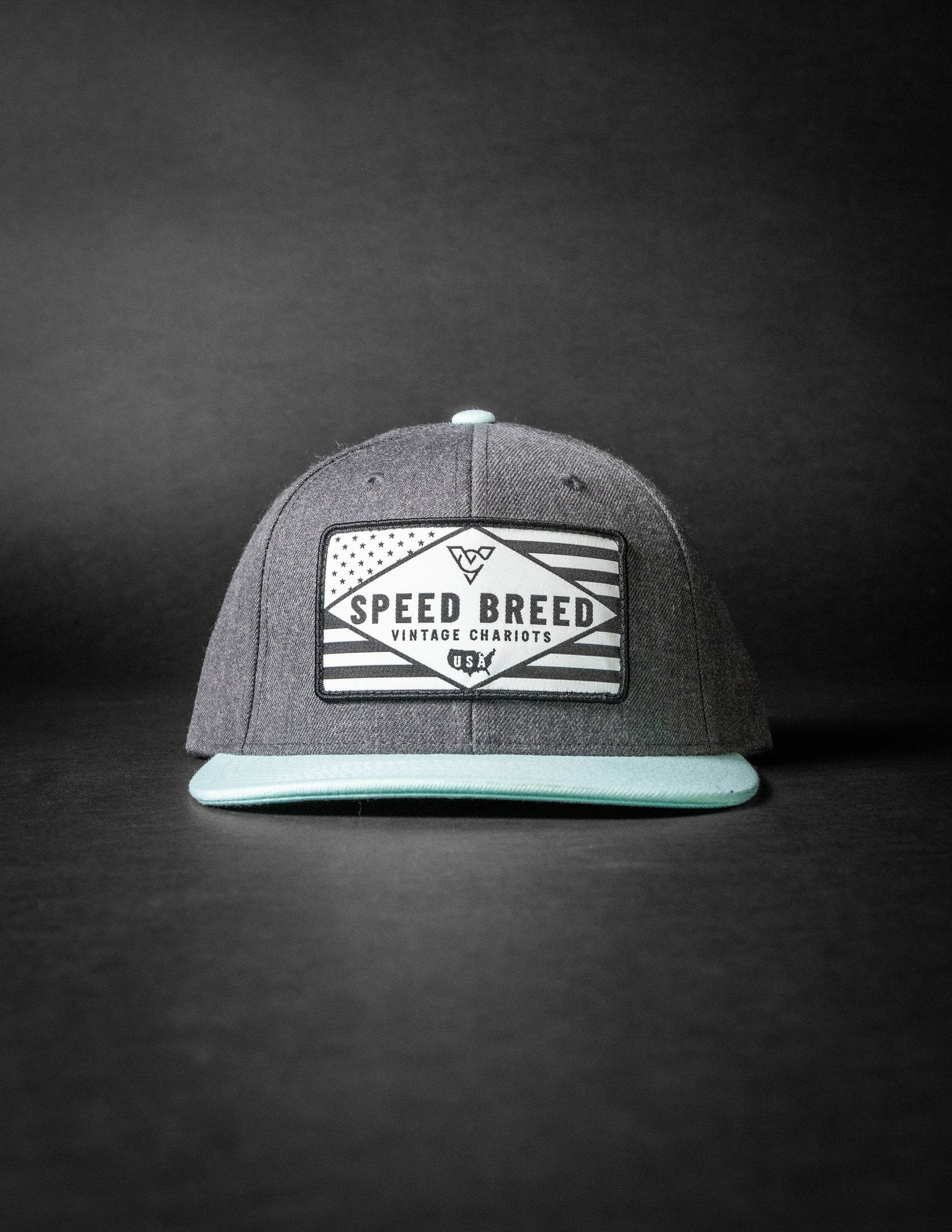 SPEED BREED FLAG (Heather Charcoal/Blue Tint)