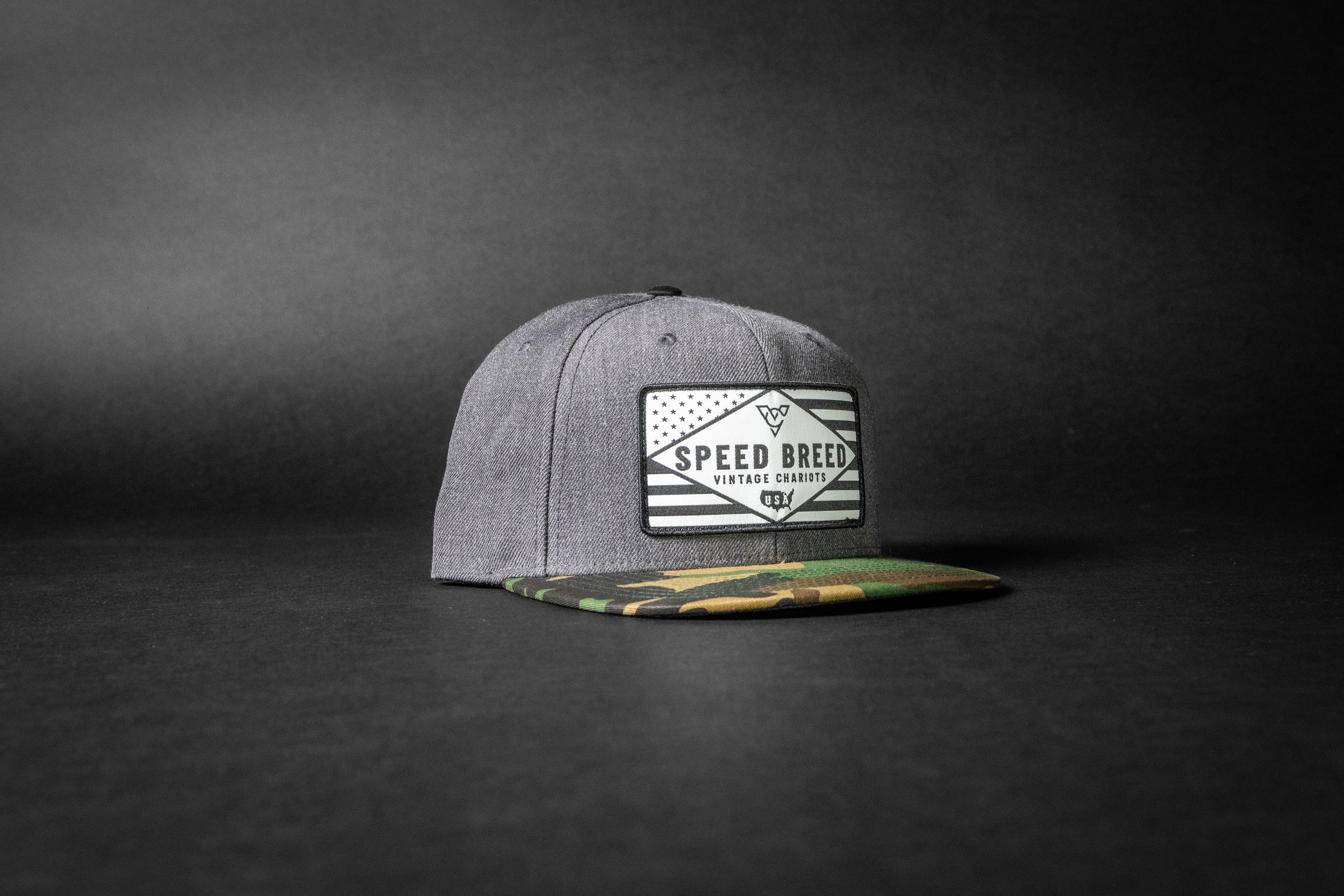 SPEED BREED FLAG (Heather Charcoal/Green Camo)
