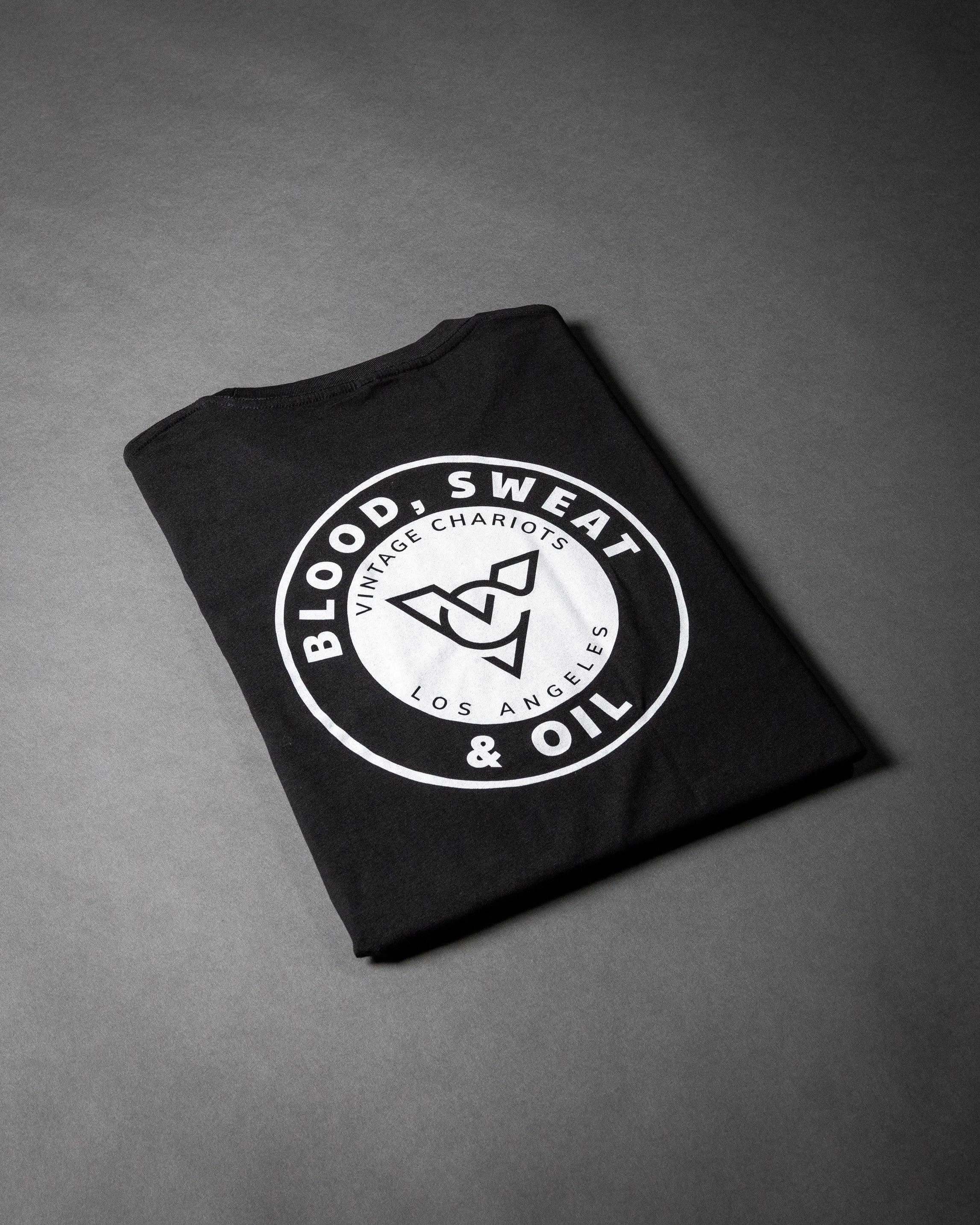 BLOOD, SWEAT & OIL POCKET TEE (Black)