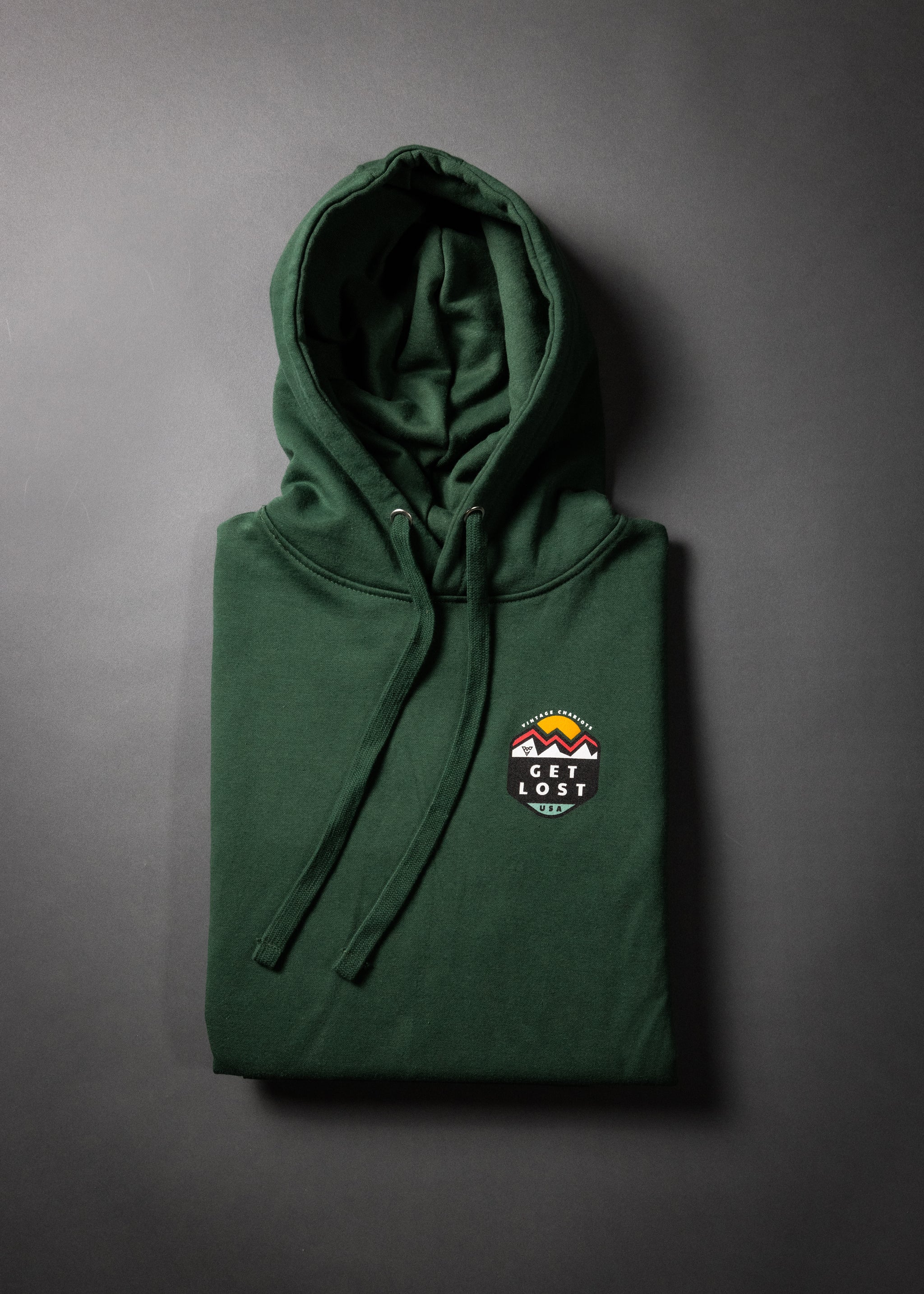 GET LOST UNISEX PREMIUM PULLOVER HOODIE (Forest Green)