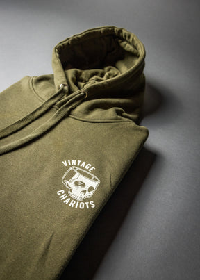 BLOWN HEAD GASKET UNISEX PREMIUM PULLOVER HOODIE (Military Green)