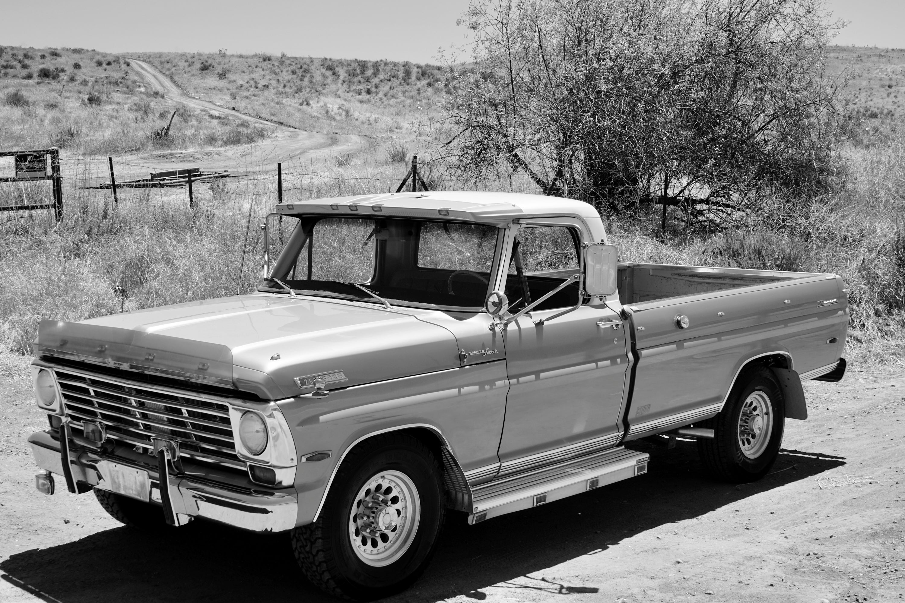 1967 Ford F-250 Lime Gold Camper Special FINE ART PRINT