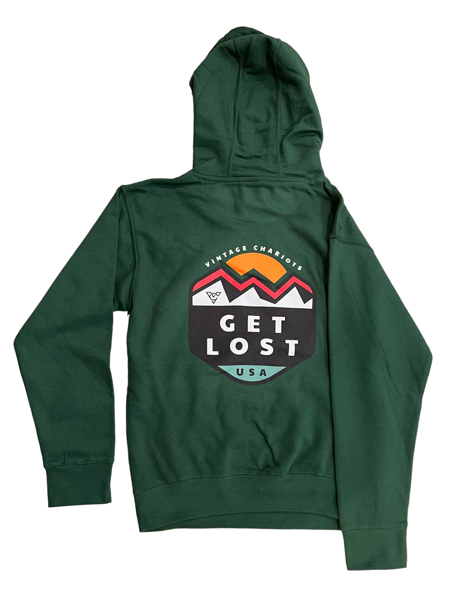 GET LOST UNISEX PREMIUM PULLOVER HOODIE (Forest Green)